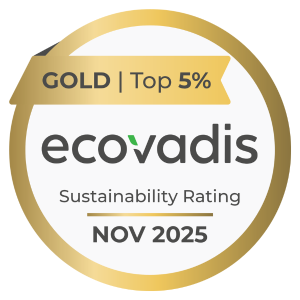 EcoVadis Gold, top 5%, duurzaamheidsbeoordeling, november 2025
