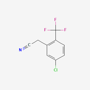 Struktur - 2-(5-Chloro-2-(trifluoromethyl)phenyl)acetonitrile, 97%