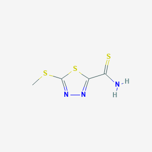 Struktur - 5-(Methylthio)-1,3,4-thiadiazole-2-carbothioamide, 95%