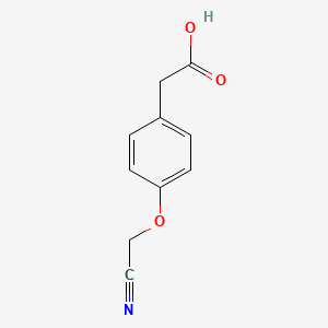 Struktur - 2-[4-(Cyanomethoxy)phenyl]acetic acid, 95%