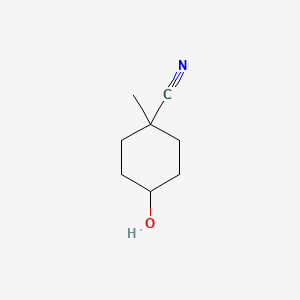 Struktur - Rel-(1r,4r)-4-hydroxy-1-methylcyclohexane-1-carbonitrile, 98%