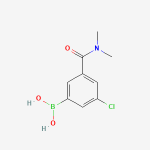 Struktur - (3-Chloro-5-(dimethylcarbamoyl)phenyl)boronic acid, 98%