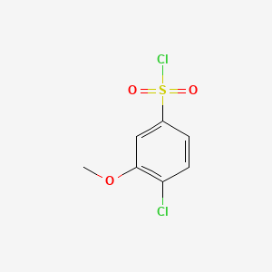 Struktur - 4-Chloro-3-methoxybenzene-1-sulfonyl chloride, 95+%