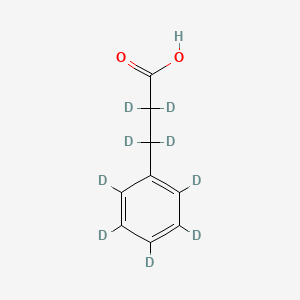 Struktur - Hydrocinnamic acid-d9, 3-Phenylpropionic acid-d9, 3-Phenylpropanoic acid-d9, 3-Phenyl-n-propionic acid-d9