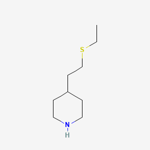 Struktur - 4-(2-(Ethylthio)ethyl)piperidine