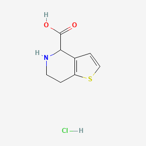 Struktur - 4h,5h,6h,7h-Thieno[3,2-c]pyridine-4-carboxylic acid hydrochloride