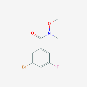 Struktur - 3-Bromo-5-fluoro-N-methoxy-N-methylbenzamide