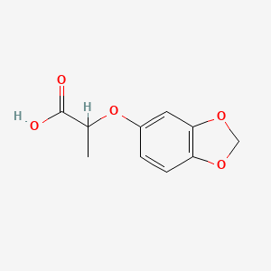 Struktur - 2-(Benzo[d][1,3]dioxol-5-yloxy)propanoic acid, 2-(1,3-Benzodioxol-5-yloxy)propanoic acid