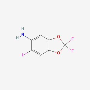 Struktur - 2,2-Difluoro-6-iodobenzo[d][1,3]dioxol-5-amine