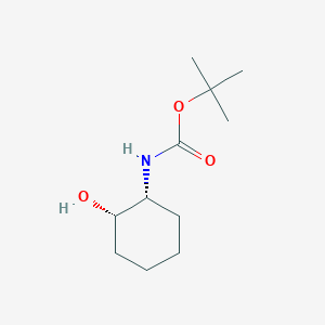 Struktur - tert-Butyl N-[(1R,2S)-2-hydroxycyclohexyl]carbamate, tert-butyl ((1R,2S)-2-hydroxycyclohexyl)carbaMate