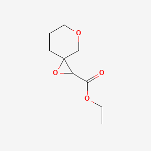Struktur - Ethyl 1,5-dioxaspiro[2.5]octane-2-carboxylate, 1,5-Dioxaspiro[2.5]octane-2-carboxylic acid, ethyl ester