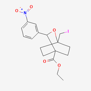Struktur - Ethyl 1-(iodomethyl)-3-(3-nitrophenyl)-2-oxabicyclo[2.2.2]octane-4-carboxylate