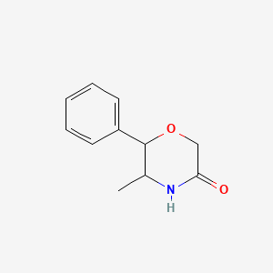 Struktur - 5-Methyl-6-phenylmorpholin-3-one, Fenmetramide