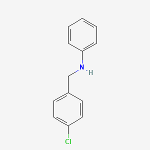 Struktur - N-[(4-Chlorophenyl)methyl]aniline, N-(p-chlorobenzyl)aniline