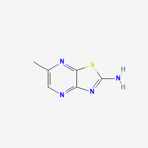 Struktur - 6-Methyl-[1,3]thiazolo[4,5-b]pyrazin-2-amine, 6-METHYLTHIAZOLO[5,4-B]PYRAZIN-2-AMINE