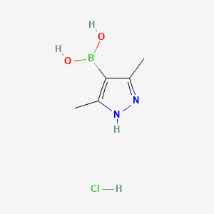 Struktur - 3,5-Dimethylpyrazole-4-boronic acid hydrochloride, 97%