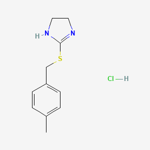 Struktur - 2-([(4-Methylphenyl)methyl]sulfanyl)-4,5-dihydro-1h-imidazole hydrochloride, 95%