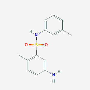 Struktur - 5-Amino-2-methyl-n-(3-methylphenyl)benzene-1-sulfonamide, 95%