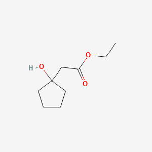 Struktur - Ethyl 2-(1-hydroxycyclopentyl)acetate, 95%