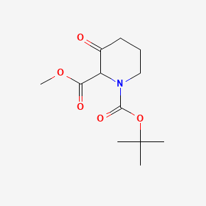 Struktur - 1-tert-Butyl 2-methyl 3-oxopiperidine-1,2-dicarboxylate, 95%