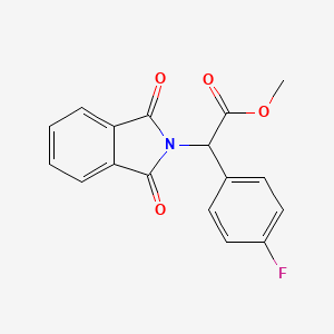 Struktur - Methyl -2-(1,3-dioxoisoindol-2-yl)-2-(4-fluorophenyl)acetate, 96%