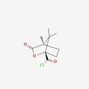 Struktur - (1S)-4,7,7-Trimethyl-3-oxo-2-oxabicyclo[2.2.1]heptane-1-carbonyl chloride, 95%