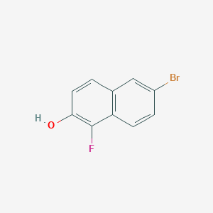 Struktur - 6-Bromo-1-fluoronaphthalen-2-ol, 97%