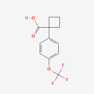Struktur - 1-(4-(Trifluoromethoxy)Phenyl)Cyclobutane-1-Carboxylic Acid, 97%