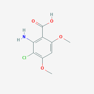 Struktur - 2-Amino-3-chloro-4,6-dimethoxybenzoic acid, 95%