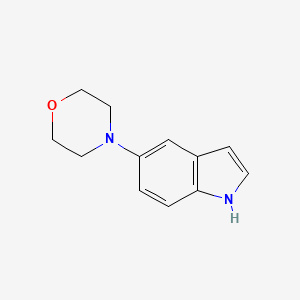 Struktur - 4-(1H-Indol-5-yl)morpholine, 98%