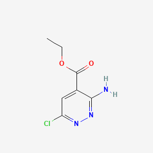 Struktur - Ethyl 3-amino-6-chloropyridazine-4-carboxylate, 97%