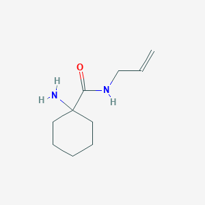Struktur - 1-Amino-N-(prop-2-en-1-yl)cyclohexane-1-carboxamide, 95% +(stabilized with TBC)