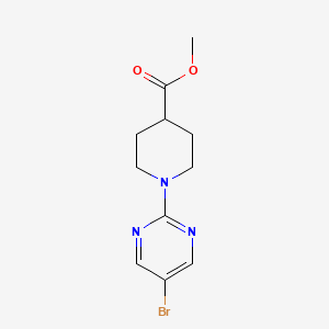 Struktur - Methyl 1-(5-Bromopyrimidin-2-yl)piperidine-4-carboxylate