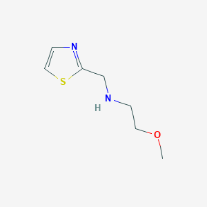 Struktur - 2-Methoxy-N-(thiazol-2-ylmethyl)ethan-1-amine, (2-Methoxy-ethyl)-thiazol-2-ylmethyl-amine
