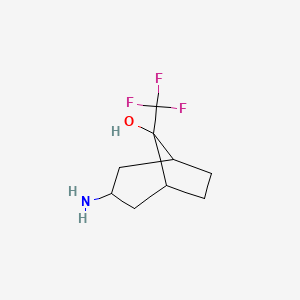 Struktur - 3-Amino-8-(trifluoromethyl)bicyclo[3.2.1]octan-8-ol