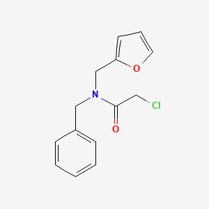 Struktur - N-Benzyl-2-chloro-N-(furan-2-ylmethyl)acetamide