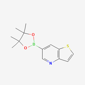 Struktur - 6-(4,4,5,5-Tetramethyl-1,3,2-dioxaborolan-2-yl)thieno[3,2-b]pyridine, 95%