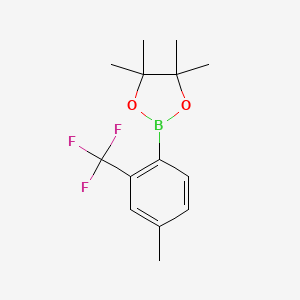 Struktur - 4,4,5,5-tetramethyl-2-[4-methyl-2-(trifluoromethyl)phenyl]-1,3,2-dioxaborolane, 95%
