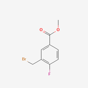 Struktur - Methyl 3-(bromomethyl)-4-fluorobenzoate, 98%