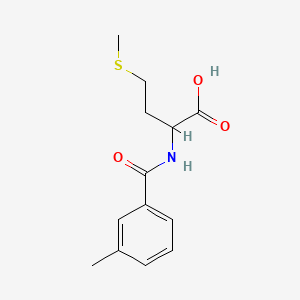 Struktur - 2-[(3-Methylbenzoyl)amino]-4-(methylthio)butanoic acid, 95%
