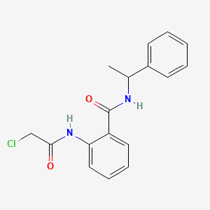 Struktur - 2-(2-Chloro-acetylamino)-n-(1-phenyl-ethyl)-benzamide, 95%