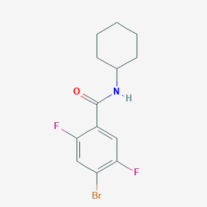 Struktur - 4-Bromo-n-cyclohexyl-2,5-difluorobenzamide, 95%