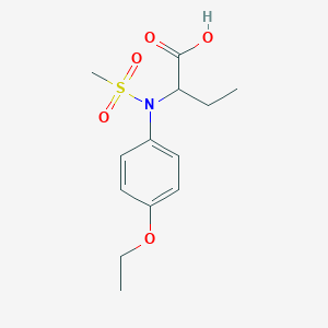 Struktur - 2-[(4-Ethoxyphenyl)(methylsulfonyl)amino]butanoic acid, 95%