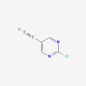 Struktur - 2-Chloro-5-ethynylpyrimidine, 95%