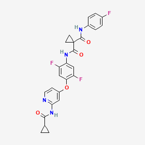 Struktur - 1,1-Cyclopropanedicarboxamide, n-[4-[[2-[(cyclopropylcarbonyl)amino]-4-pyridinyl]oxy]-2,5-difluorophenyl]-n'-(4-fluorophenyl)-, ≥98%