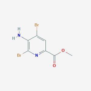 Struktur - Methyl 5-amino-4,6-dibromopicolinate, 95%
