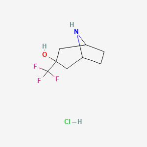 Struktur - 3-(trifluoromethyl)-8-azabicyclo[3.2.1]octan-3-ol,hydrochloride, 97%