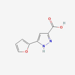 Struktur - 3-(2-furyl)-1H-pyrazole-5-carboxylic acid