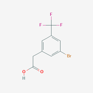 Structure - 3-Bromo-5-(trifluoromethyl)phenylacetic acid, 97%