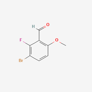 Structure - 3-Bromo-2-fluoro-6-methoxybenzaldehyde, 98%